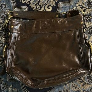 Coach Dark Brown Leather Shoulder Bag